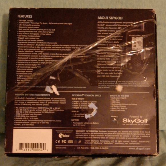 SkyGolf SkyCaddie SG2.5 Handheld 0609-03 w/ Belt Clip - Picture 2 of 3